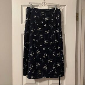 Floral Navy Skirt